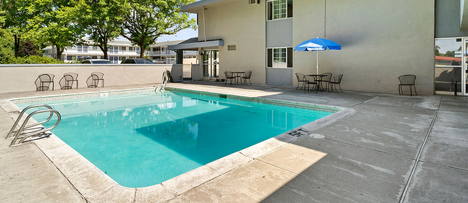 Take A Rejuvenating Dip In Our Seasonal Outdoor Pool